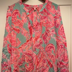 Lilly Pulitzer Blouse 100% Silk